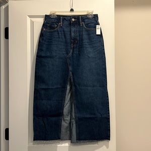 Old Navy Dark Denim Midi Skirt